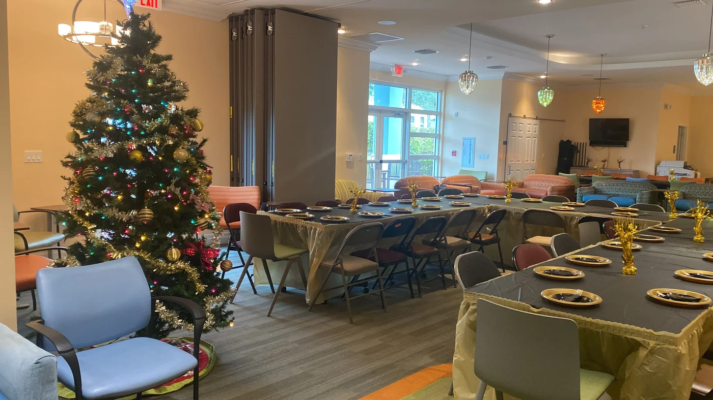 Holiday celebration set up for residents at Paul Laurence Dunbar Senior Complex